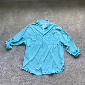 Columbia PFG shirt in Sea-foam color